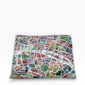 Cosmetic Bag Makeup Pouch TROUSSEAU City of PARIS Streetmap CORBINEAU